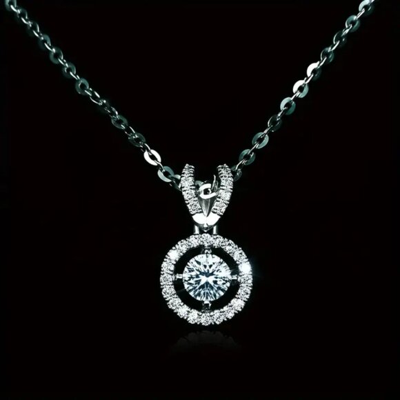 925 Sterling Silver Womens 2ct Diamond Pendant Necklace Ladies New 16 18 Jewelry